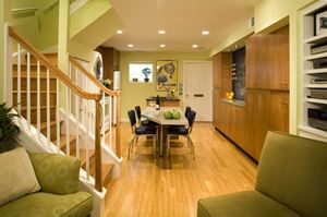 A seamless integration of living and dining space