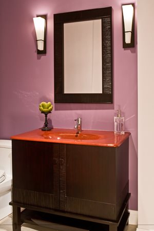 Purple Wall Bathroom