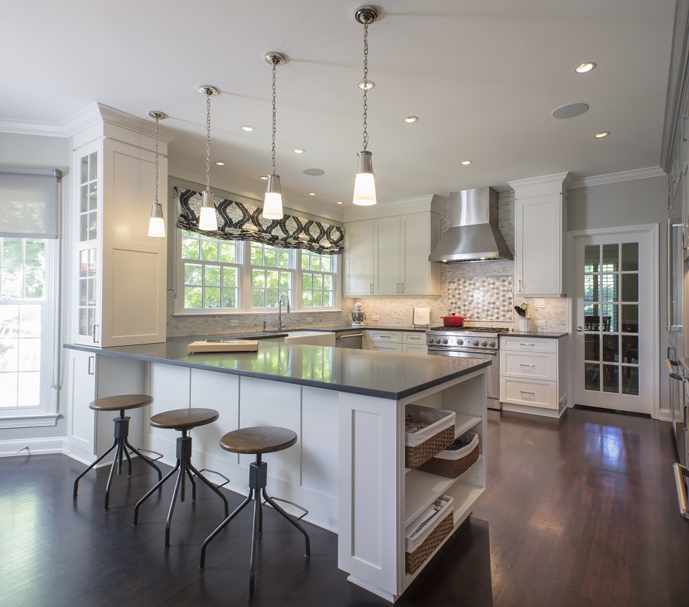 A transitional kitchen