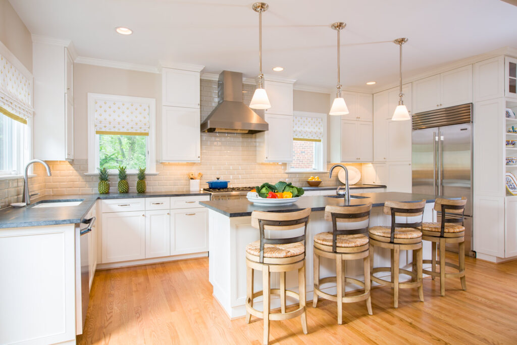 A transitional kitchen