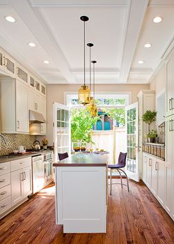 Washington DC kitchen remodeling project with French doors