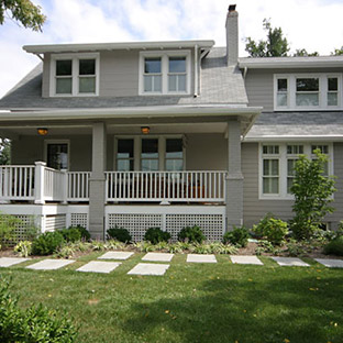 grey roof and siding of a home