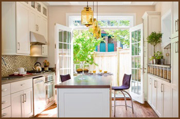 Bright Galley Kitchen