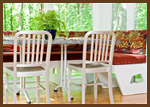 light filled custom banquette