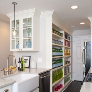 white walk-in kitchen pantry