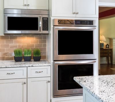 Kitchen with double ovens