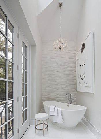 White, Spa-Like Bathroom