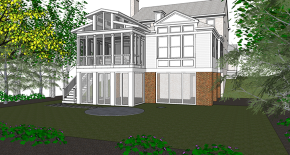 Screened Porch Addition 3D Modeling