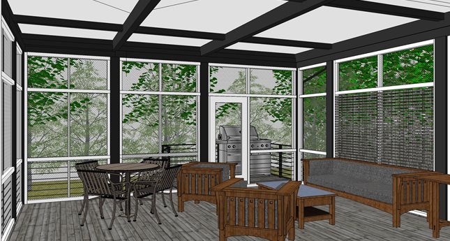 Rear Porch Interior CAD