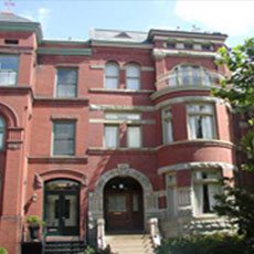 Exterior of Richardsonian Romanesque style home