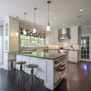 white and black updated kitchen