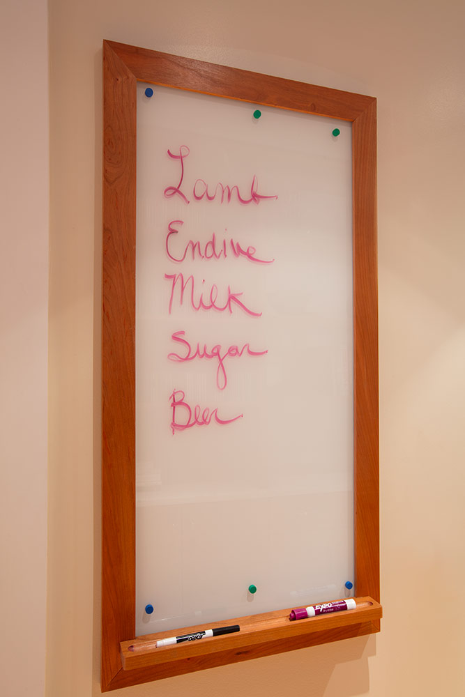 Whiteboard with wooden frame