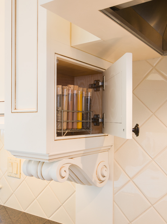 hidden spice cabinet
