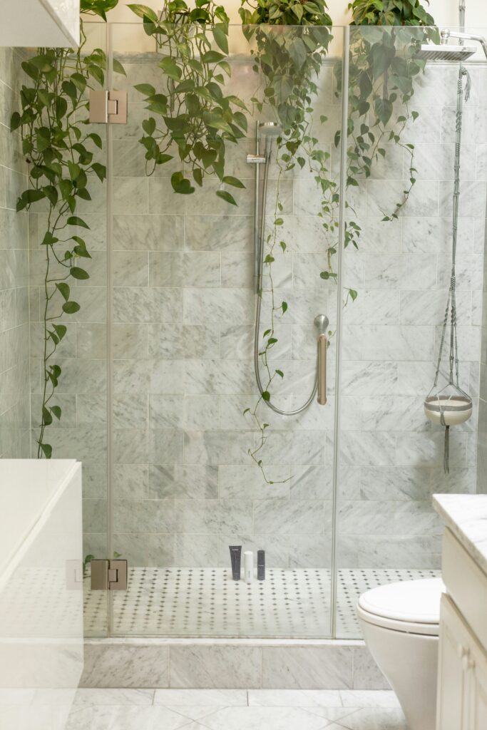 A wheelchair accessible shower 